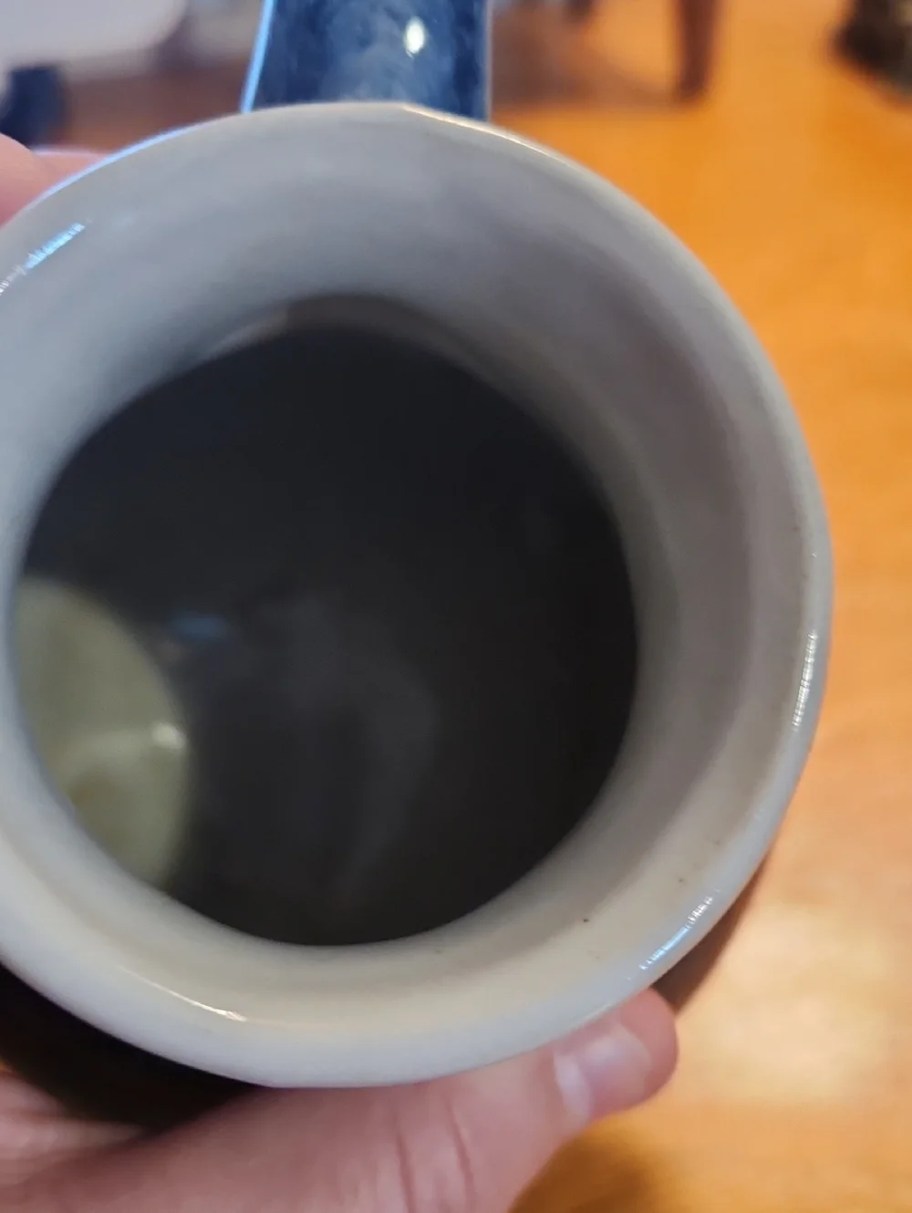 Vintage Glazed Pottery No Spill Coffee Mug - Picture 6 of 6